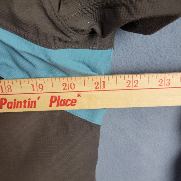 REI Jacket Womens Large Brown Blue Elements Hooded Fleece Lined Full Zip Outdoor - Picture 7 of 8